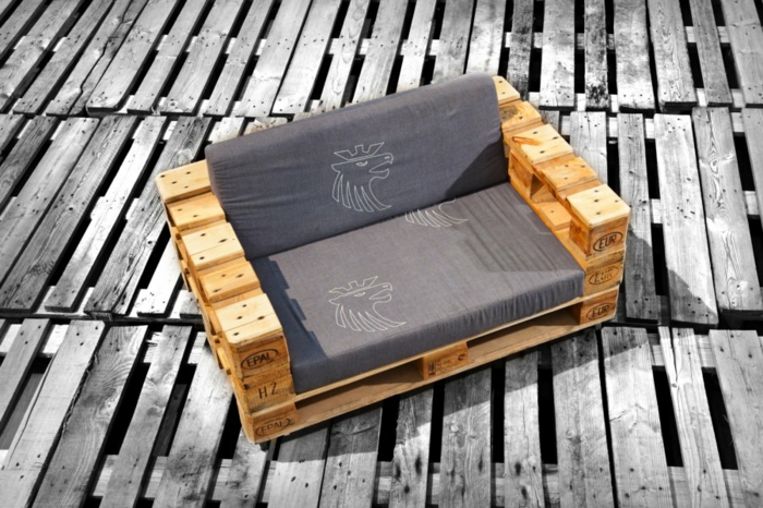 europaletten ξύλινες παλέτες DIY καναπέδες έπιπλα οικοδομήσουμε τον εαυτό σας
