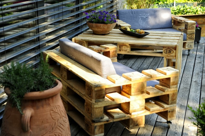europalettes palettes meubles de jardin faire soi-même meubles fauteuil diy