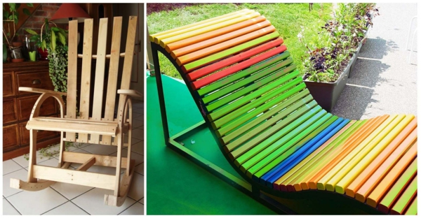 DIY furniture made of Euro pallets craft ideas DIY cool modern colorful