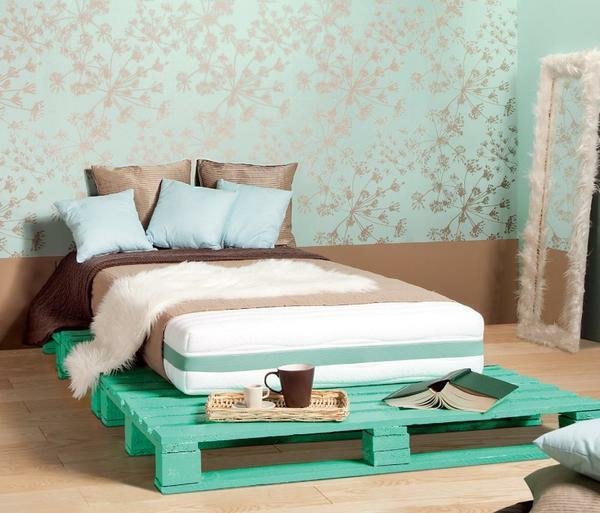 europallets paletas de madera muebles de arte DIY DIY fresco dormitorio moderno