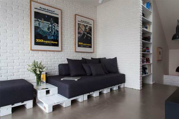 europallets paletas de madera muebles de arte DIY DIY fresca y moderna sala de estar