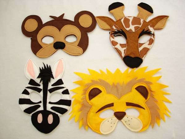 exotic animals jungle masks carnival