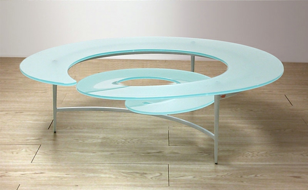 mesas de centro geniales extremadamente creativas diseño de vidrio acrílico