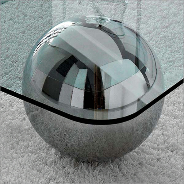 ekstremt kreativ, kul kaffe bord akryl plate stål ball