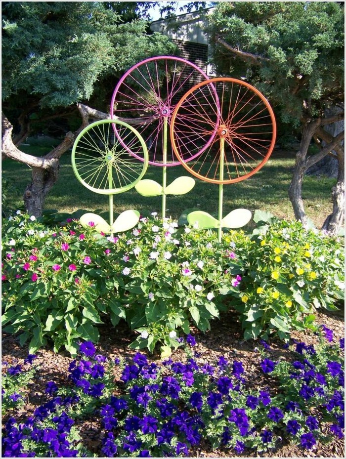 自行车装饰成一朵花