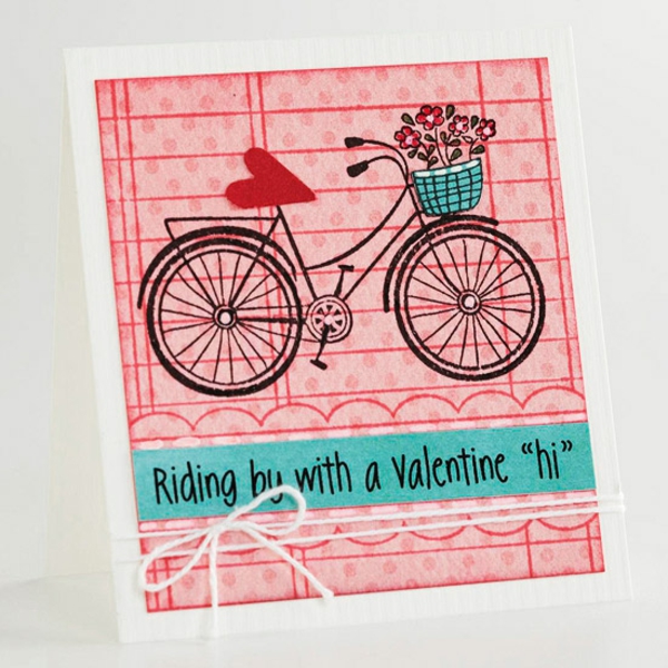 Ιδέα ποδηλάτου με κάρτα Ημέρα του Αγίου Βαλεντίνου