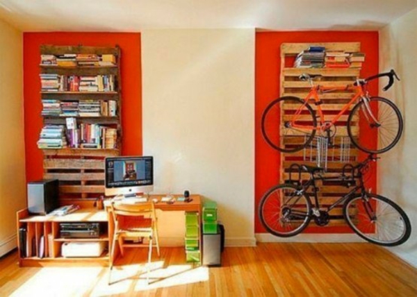 Ποδήλατο τοίχου σχεδιασμό ράφια σπίτι