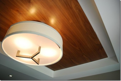 fantastic tavan lemn design apartament cu lampă