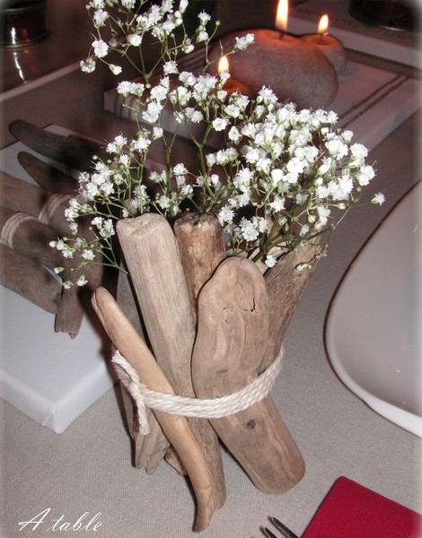 diseño fantástico de la mesa del florero de la decoración de la madera a la deriva
