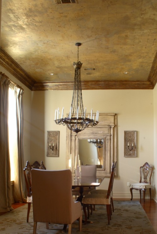 fantastique rustique plafond salle à manger design d'intérieur
