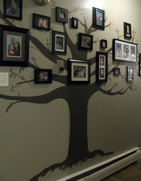 έγχρωμη σχεδίαση στο διάδρομο πράσινο δέντρο τοίχο decal φωτογραφίες