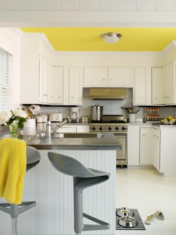 цветен дизайн кухня устроена кухня кухня покривка в жълто