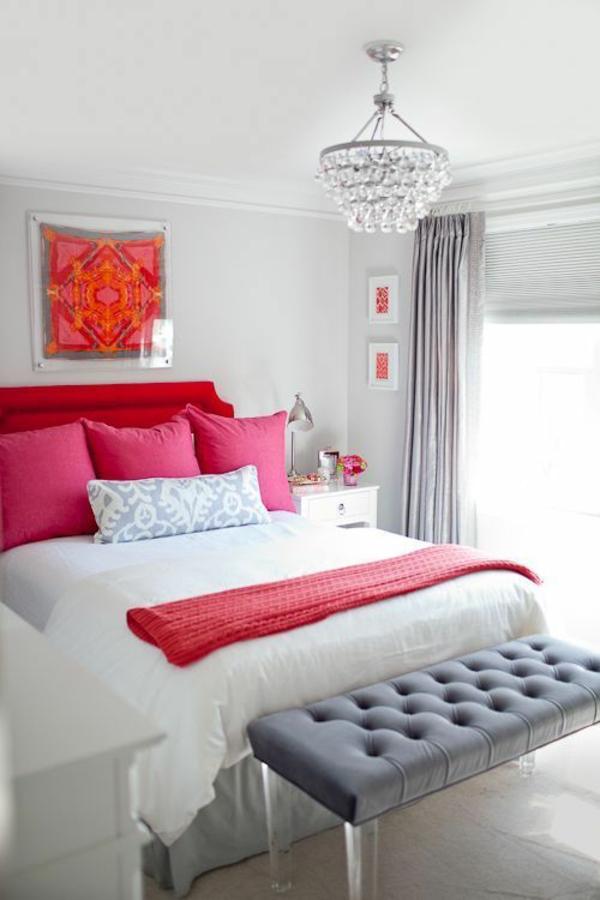 цветен дизайн спалня мода легло стена дизайн