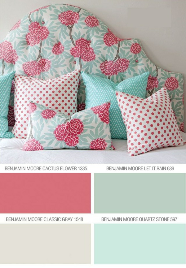 цветен дизайн спалня тенденция цветове benjamin moore