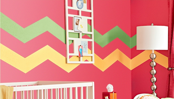 schema de culori perete vopsea paletă model perete decorativ chevron