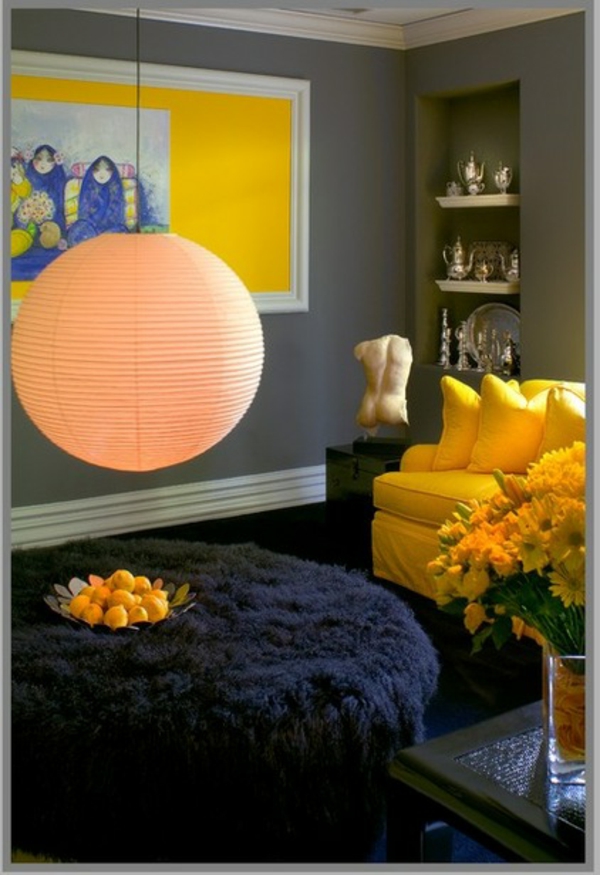 farve design stue sofa gul væg design væg maling