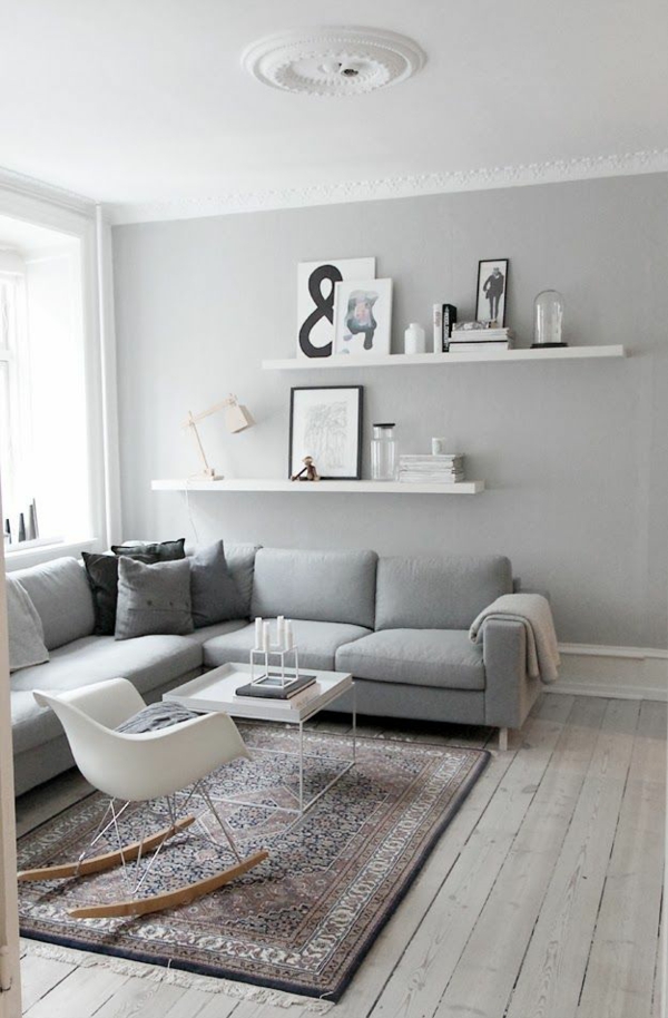 diseño de color sala de estar pintura de pared gris sala de estar ideas de pared