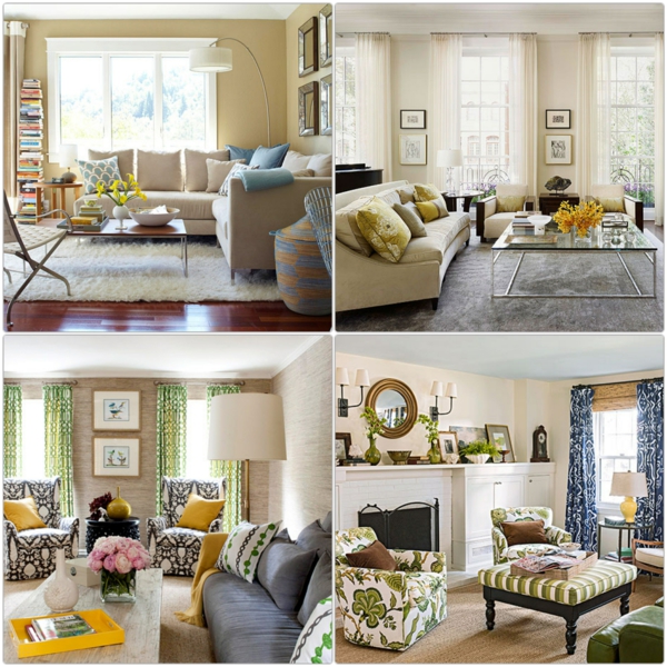 Esquema de color sala colores de pared diseño beige sala muebles