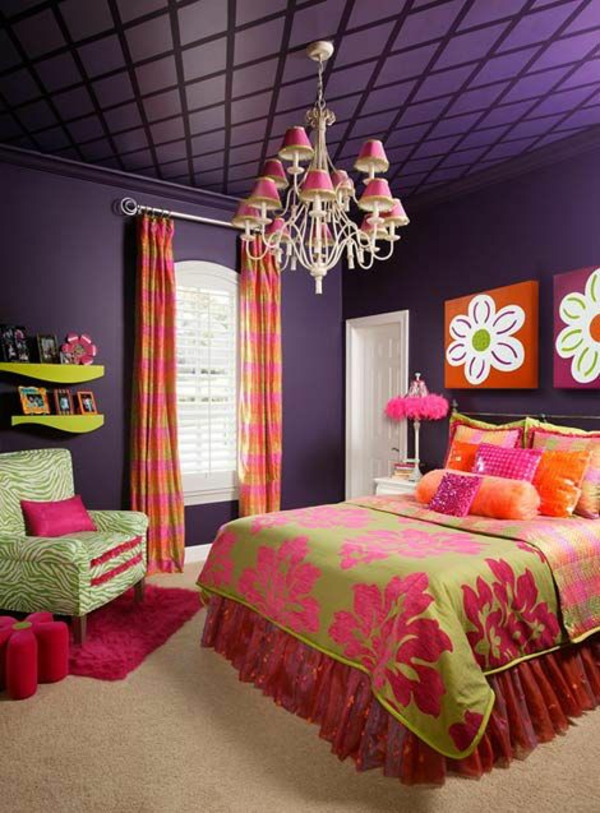 barevné nápady ložnice barevné domácí dekor deka