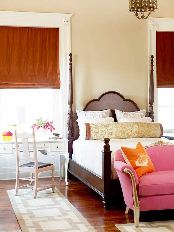 цветни идеи спалня мебели цветно легло