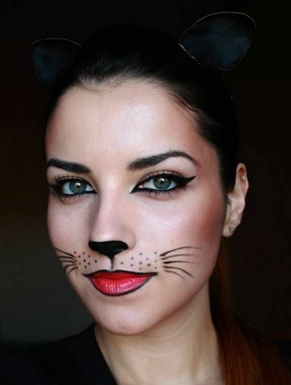 καρναβάλι θεμέλιο μακιγιάζ make-up γάτα καρναβάλι