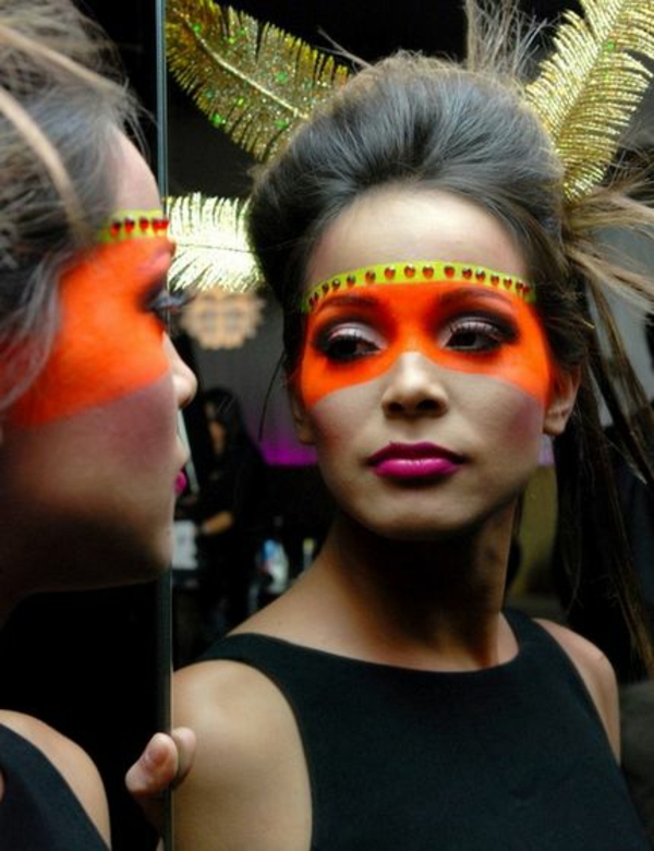 καρναβάλι μακιγιάζ make-up καρναβάλι μάσκα μάσκα πορτοκαλί