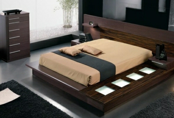 פנג שואי המיטה השינה עץ רהיטים בסגנון אסייתי