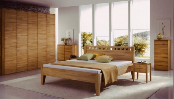feng shui soveværelse forsyner træmøbler seng klædeskab
