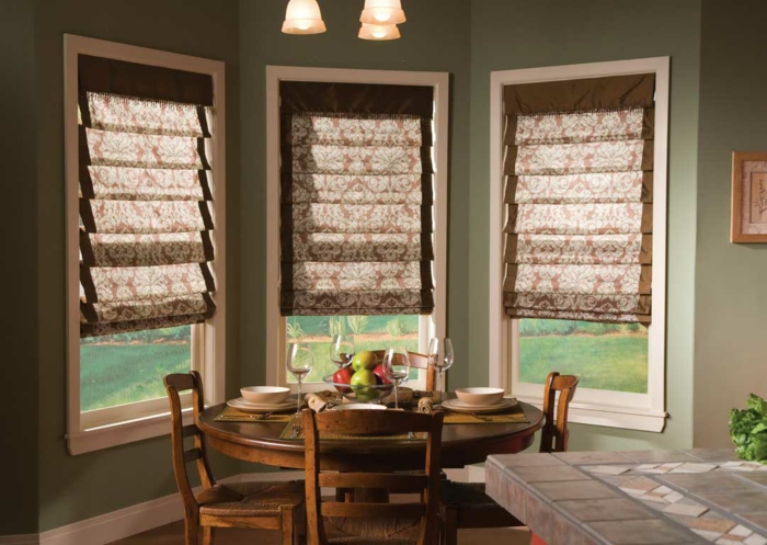 ventana privacidad bambú ventana persianas rústico patrón clásico