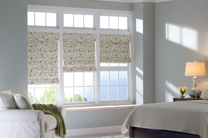window privacy window blinds tendril pattern bedroom