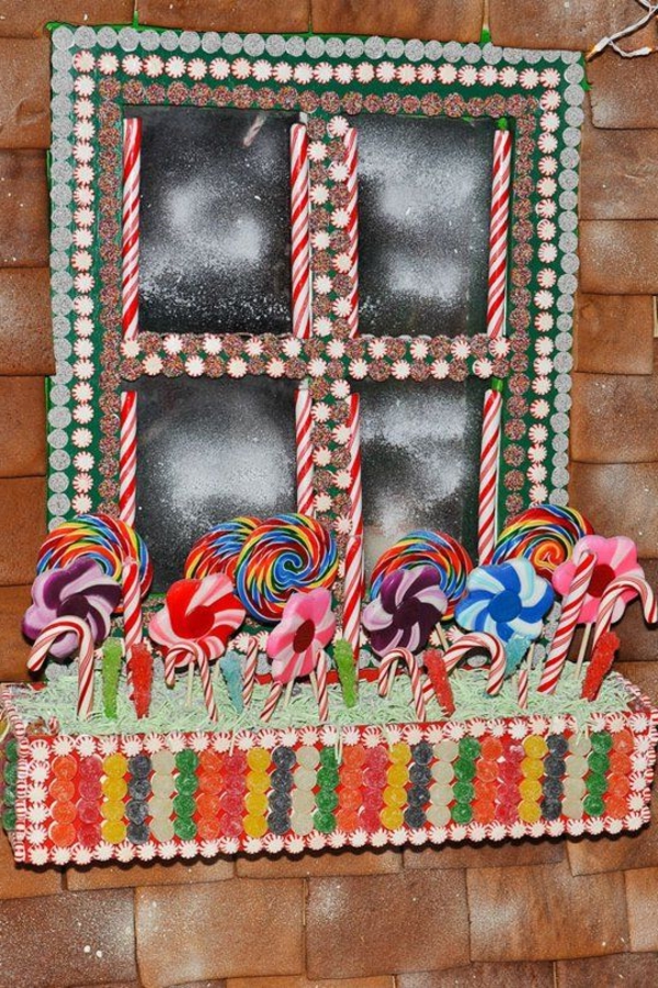 decoración de ventana para dulces de lutzscher candy cane navideños