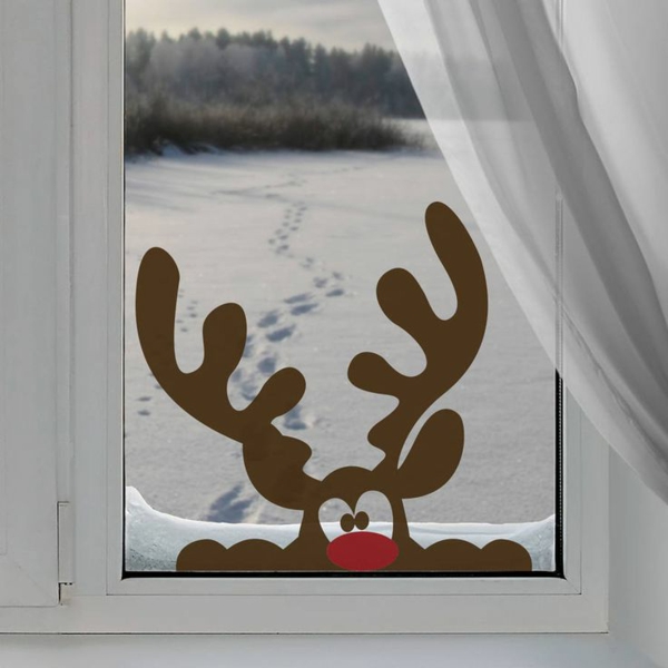lango apdaila Kalėdų idėjos dėl Kalėdų lango lipduko
