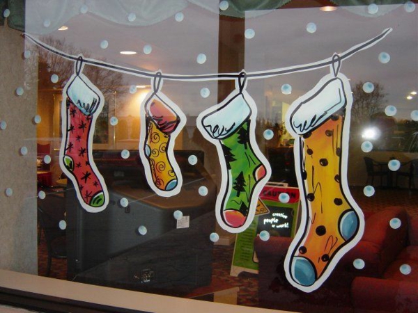 lango apdaila Kalėdų kūrybinės idėjos Kalėdų lipdukui