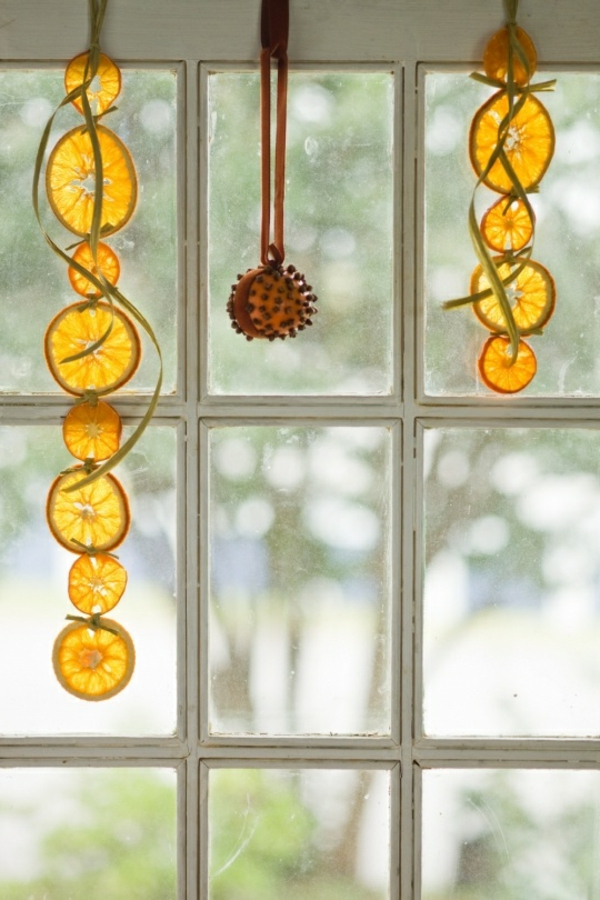 decoración de ventana para frutas secas de pan de jengibre de Navidad