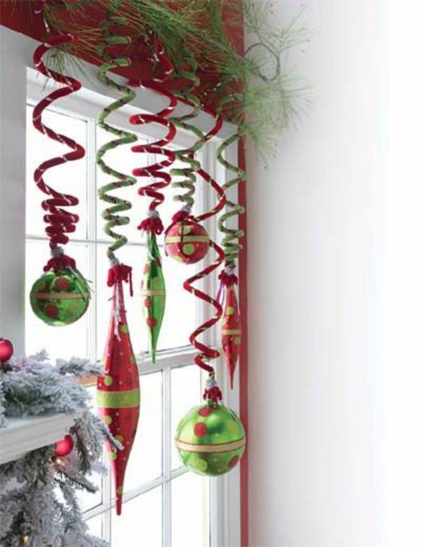 decoración de la ventana espirales de Navidad decoraciones de árboles de Navidad