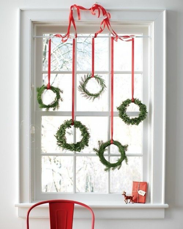 lango apdaila Kalėdos weihnachtskranz tinker weihnachtsfensterdeko
