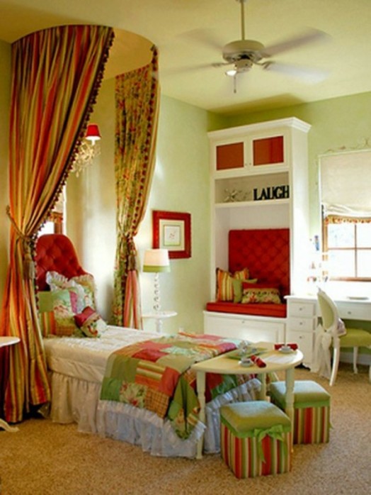 cortinas fenestriales, color, verde, vivero, interiores