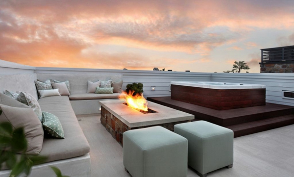 fireplace lounge open ethanol terrace