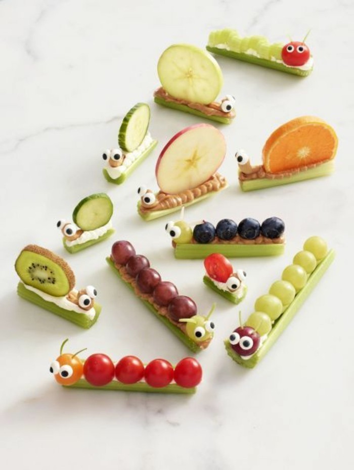 手指食品孩子党的想法与水果和蔬菜