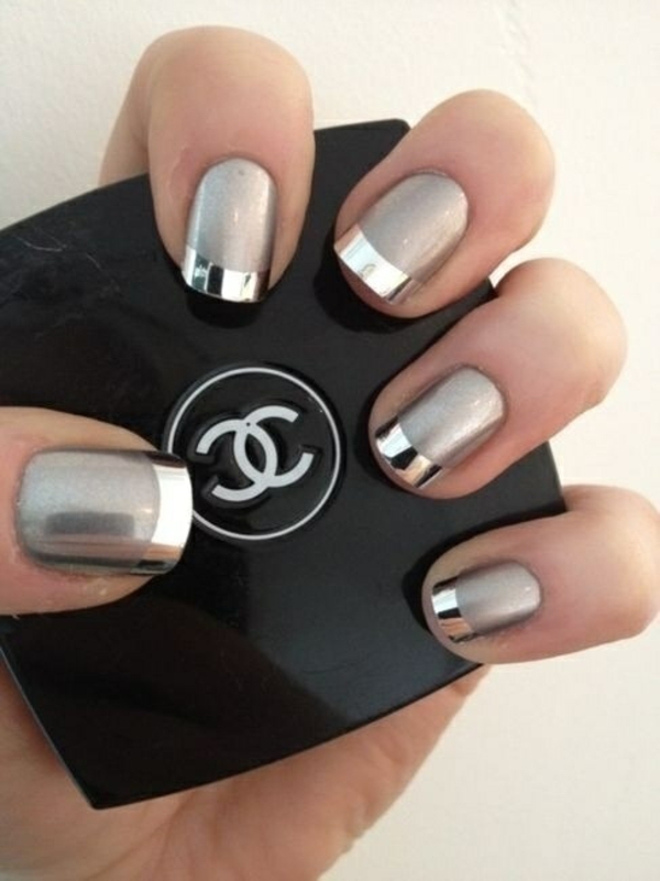 nagels foto's gewoon nagels french nails pictures zilver