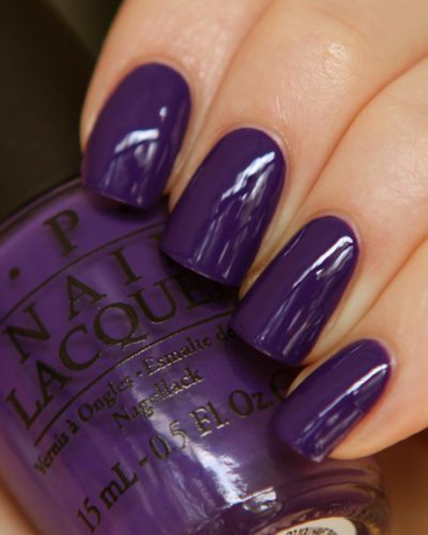 指甲图像简单的指甲设计紫色简单的指甲