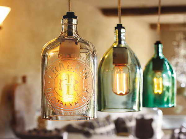 Zaklampen bouwen zelf glazen lampen van glazen flessen