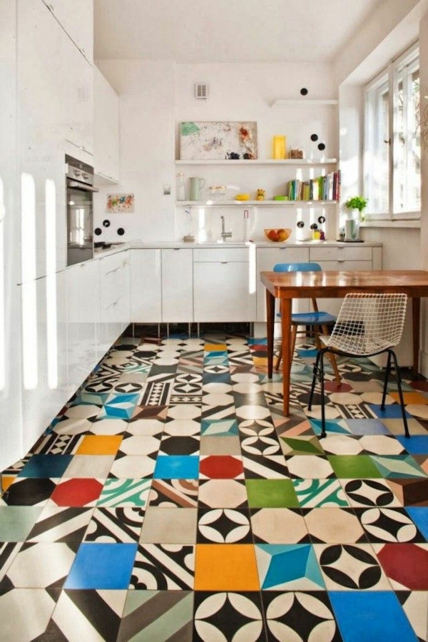 瓷砖厨房地板复古瓷砖瓷砖颜色瓷砖图案