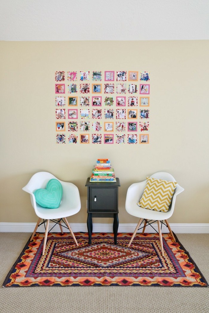 Създайте своя собствена стенна декорация скандинавски столове колоритен килим