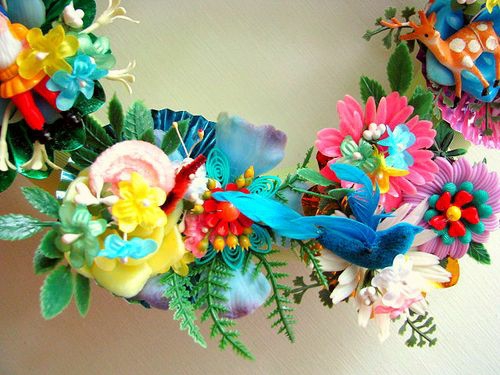 lente krans plastic bloemen laat idee om jezelf detail te maken