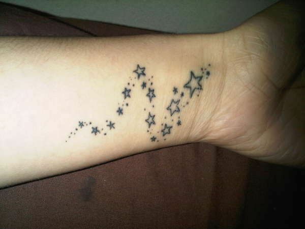 γυναικεία τατουάζ στα αστέρια του καρπού