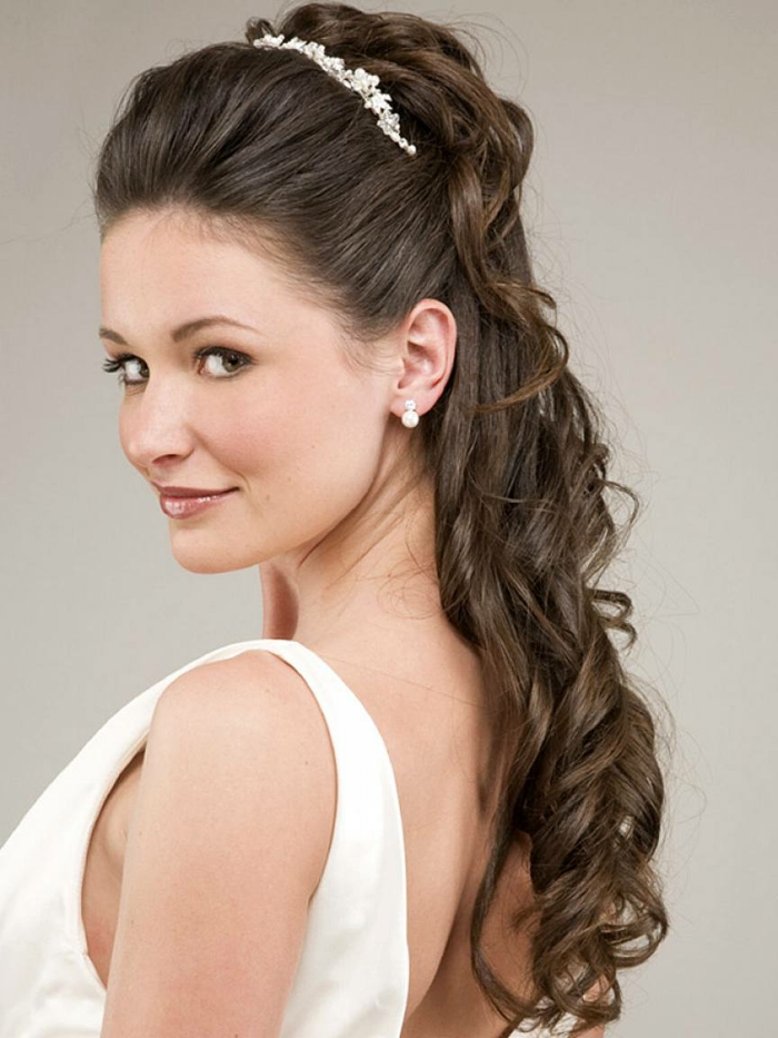 Kvinder frisurer lang krøllet hår hårbånd bryllup