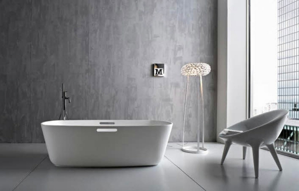 vrijstaande badkuip minimalistisch modern