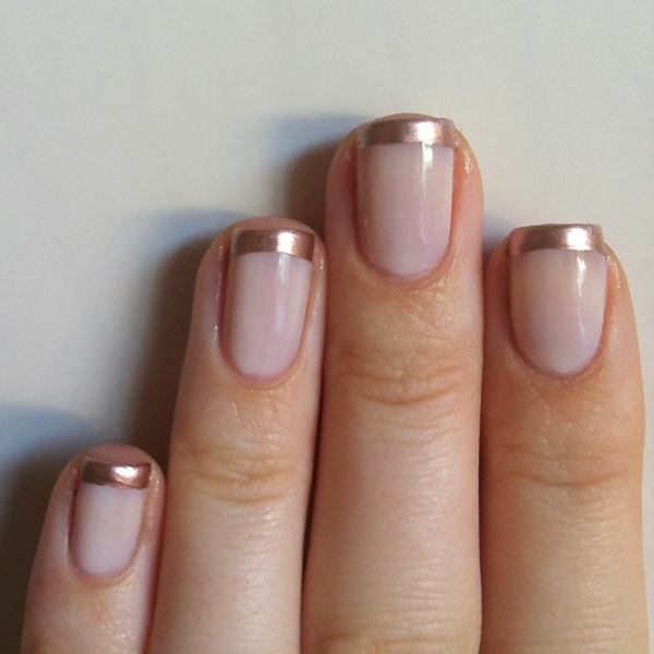 french nails pictures simple nail design copper simple nails