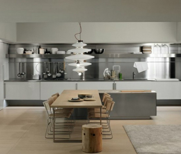 proaspete idei de perete de bucătărie minimaliste cu luciu mat
